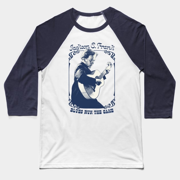 Jackson C Frank --- Retro Fan Art Baseball T-Shirt by DankFutura